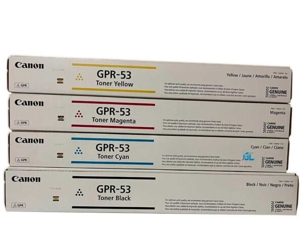 Pack Kit 4 Tóner Canon Gpr-53 Original Negro Cian Magenta Amarillo